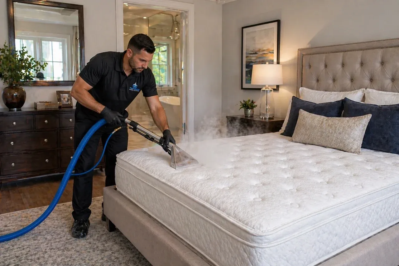 Désinfection de matelas par extraction à la vapeur