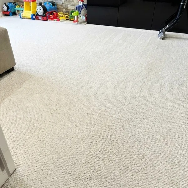 Clean and disinfected carpet after steam cleaning in Chambly